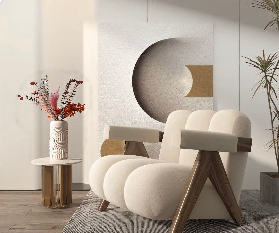 Trockenblumen Arrangement mit Vase Apricot | Komplettes Deko-Set